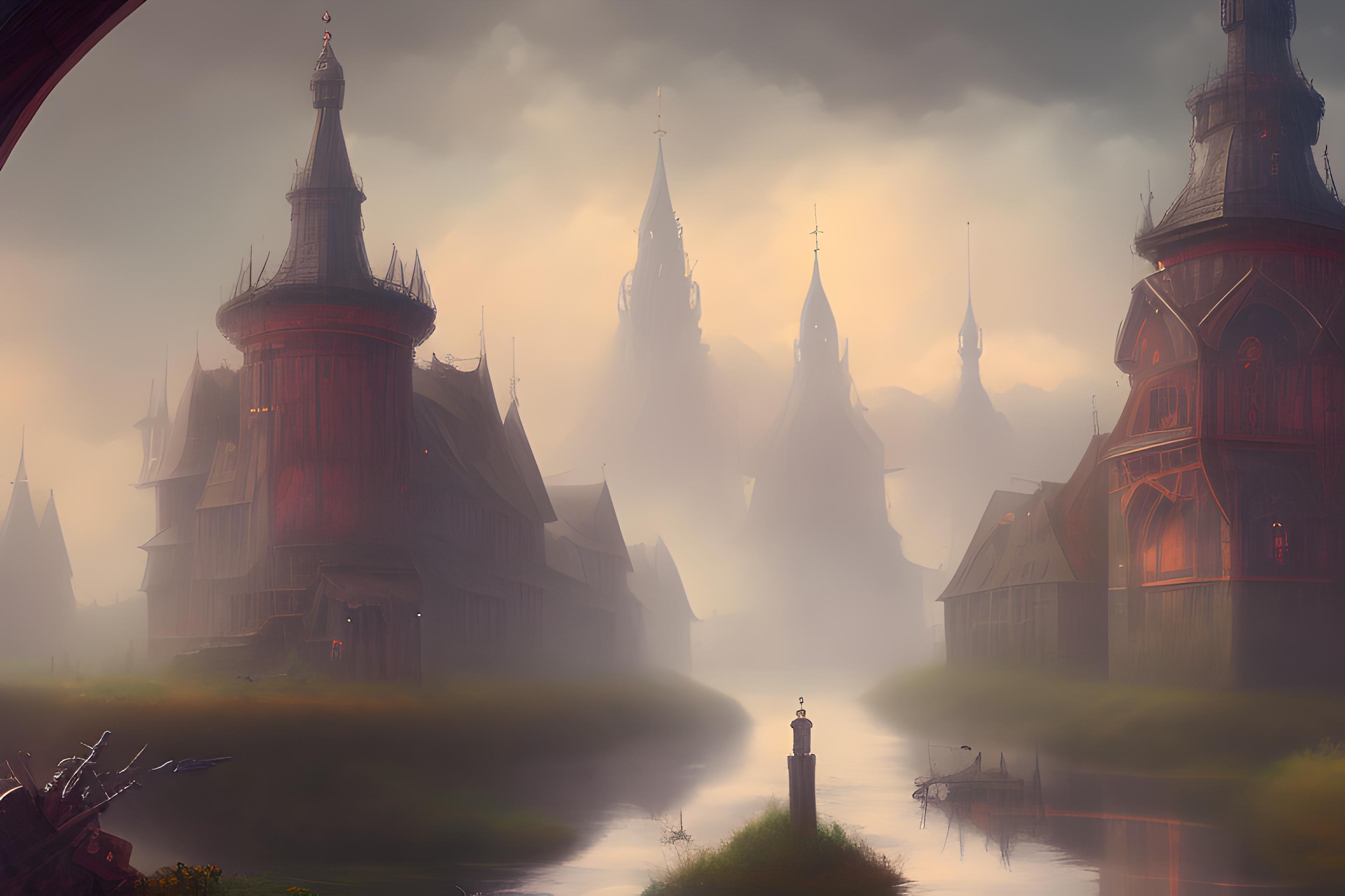 zakapturzony wojownik w stylu dark fantasy